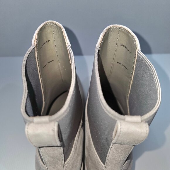 Vince Kimmy Ankle Bootie Womens 10 Gray Suede Pull On Block Heel Minimalist Fall - Picture 10 of 14